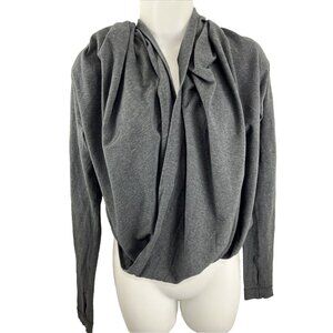 Lululemon Iconic Wrap Top in Charcoal Grey Womens Size S